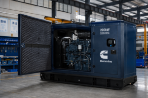 GoCommins 200kW Cummins authorized silent diesel generator with soundproof canopy production line