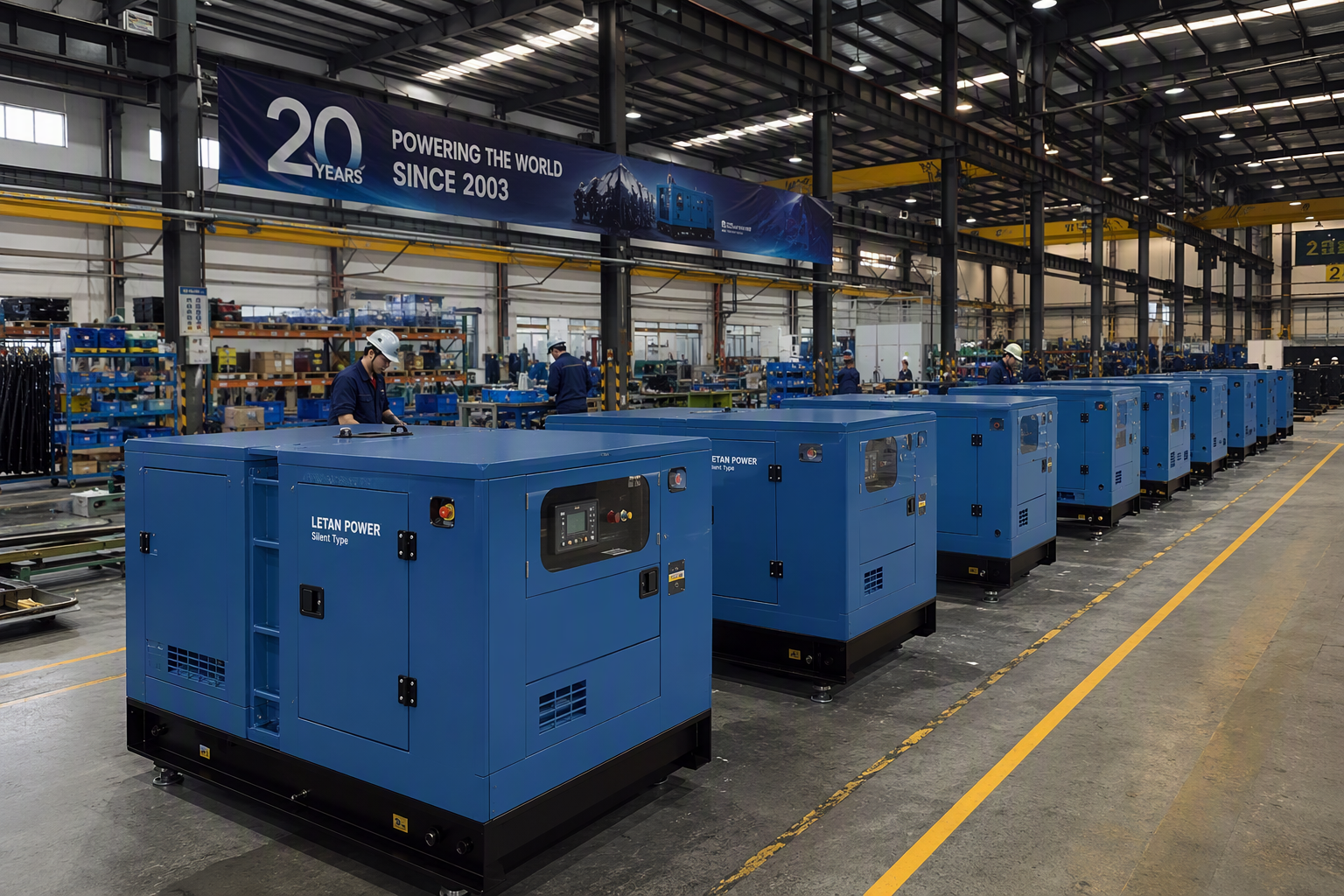 GoCommins factory floor and diesel generator production line heritage