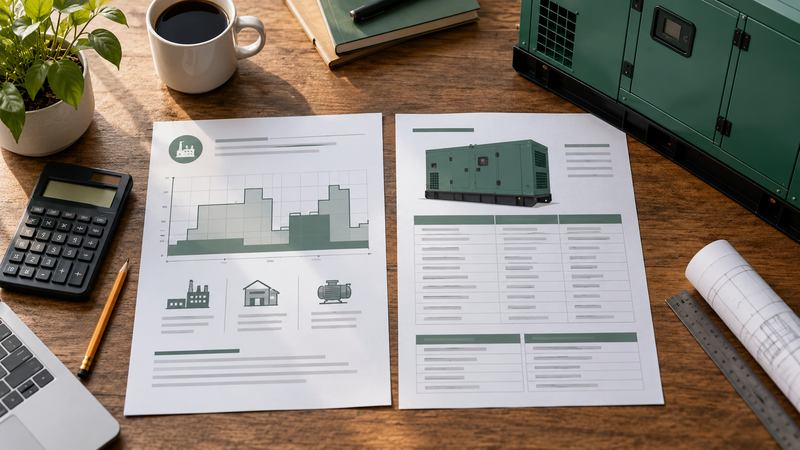 Comparing generator application requirements with a data sheet