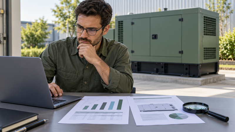 Checking the conditions behind a generator fuel consumption estimate