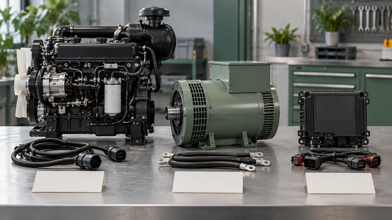 Separate identity records for an engine, alternator and controller