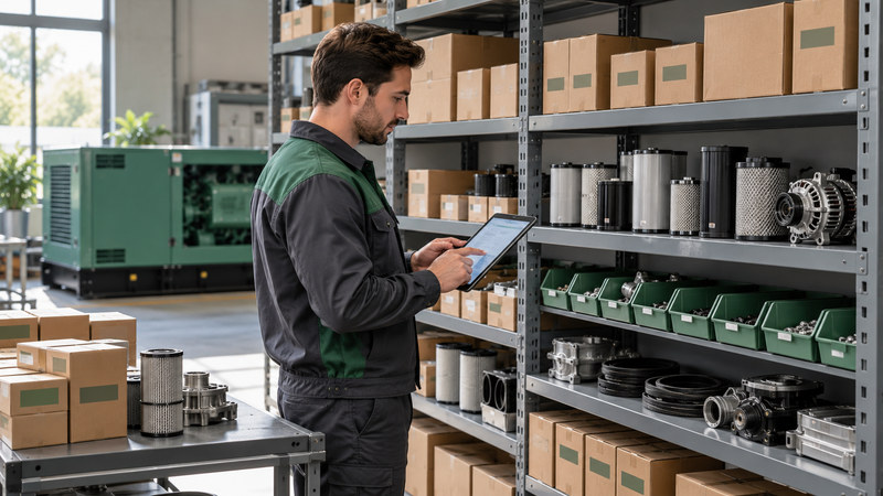 Organizing site and distributor spare parts inventory