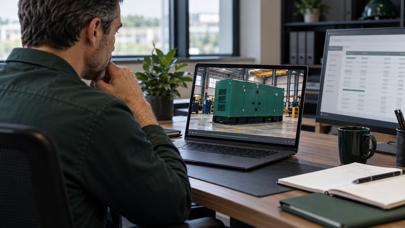Remote witnessing and exception review for generator acceptance; AI-generated illustration